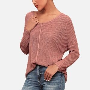 Lulus mauve/ dusty rose pullover sweater ❤️